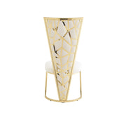 MELISSA CHAIR WITH SILVER FINISHING IN BEIGE VELVET.MEASURING 52X48X110CM