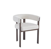 VAIANA CHAIRS WITH WALNUT EFFECT AND BEIGE VELVET SEAT.MEASURING 51X51X72CM