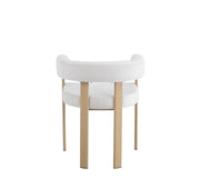 VAIANA CHAIRS WITH OAK EFFECT LEGS AND BEIGE VELVET SEAT.MEASURING 51X51X72CM
