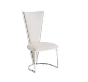 MELISSA CHAIR WITH SILVER FINISHING IN BEIGE VELVET.MEASURING 52X48X110CM