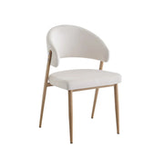LAMIA CHAIR WITH WOODEN LEGS AND BEIGE VELVET SEAT.