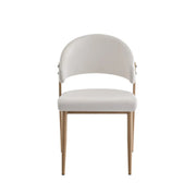 LAMIA CHAIR WITH WOODEN LEGS AND BEIGE VELVET SEAT.