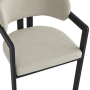 SILLÓN MELLOW CON PATAS DE METAL NEGRO Y ASIENTO SAN GRAIN. MEDIDAS: 50X49X79CM