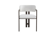 MELLOW CHAIRS WITH WALNUT EFFECT LEGS AND TWEED SEAT IN LATTE COLOR FINISH.MEASURING 50X49X79CM