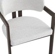 MELLOW CHAIRS WITH WALNUT EFFECT LEGS AND TWEED SEAT IN LATTE COLOR FINISH.MEASURING 50X49X79CM