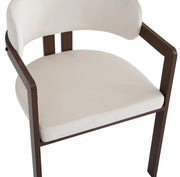 SILLAS MELLOW CON PATAS DE NOGAL Y ASIENTO DE TERCIOPELO BEIGE. MIDEN 50X49X79CM