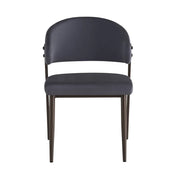 SILLAS LAMIA CON PATAS DE NOGAL EN TERCIOPELO ANTRACITA. MIDEN 49,5X47X77,5CM