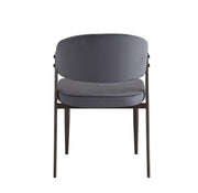SILLAS LAMIA CON PATAS DE NOGAL EN TERCIOPELO ANTRACITA. MIDEN 49,5X47X77,5CM