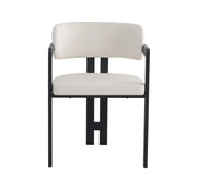 SILLAS MELLOW CON PATAS DE METAL NEGRO Y ASIENTO DE TERCIOPELO BEIGE. MIDEN 50X49X79CM