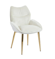 SILLA LOHA CON PATAS DORADAS EN TERCIOPELO BEIGE.
