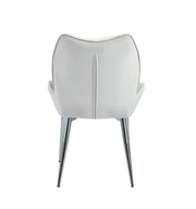 LOHA CHAIR WITH SILVER LEGS IN BEIGE  VELVET.