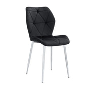 SILLÓN SHELL CON PATAS PLATEADAS EN TERCIOPELO NEGRO.