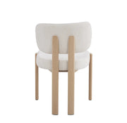SILLÓN BAGUETTE CON PATAS EFECTO MADERA EN TELA CHENILLA SERGE BEIGE.