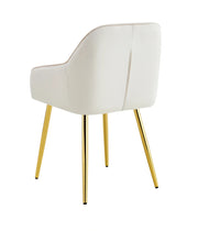PAMS CHAIR WITH GOLD LEGS IN BEIGE VELVET.