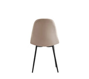 SCANDINAVIAN CHAIRS WITH BLACK LEGS IN TAUPE VELVET.MEASURING 43.5X40CM