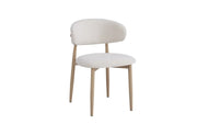 SILLA LUCILE CON PATAS EFECTO MADERA EN ACABADO GRANO BEIGE. MEDIDAS 49.5X47X77CM