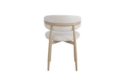 SILLA LUCILE CON PATAS EFECTO MADERA EN ACABADO GRANO BEIGE. MEDIDAS 49.5X47X77CM