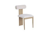 TIFFANY CHAIR WITH WOOD-EFFECT LEGS IN BEIGE VELVET.