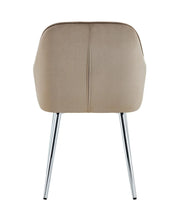 SILLÓN PAMS CON PATAS PLATEADAS EN TERCIOPELO TOPO.