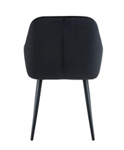 SILLÓN PAMS CON PATAS NEGRAS EN TERCIOPELO NEGRO.
