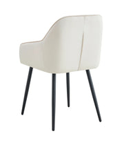 SILLA PAMS CON PATAS NEGRAS EN TERCIOPELO BEIGE.