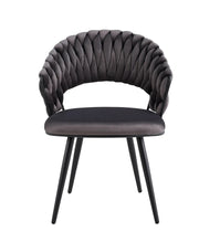 SILLAS CARLINA CON PATAS DE METAL NEGRO EN TERCIOPELO ANTRACITA/GRIS OSCURO.