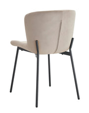 SILLAS HAILEY CON PATAS DE METAL NEGRO Y ASIENTO COLOR MOCA.