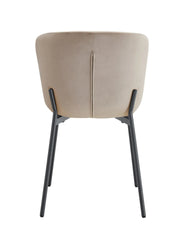 SILLAS HAILEY CON PATAS DE METAL NEGRO Y ASIENTO COLOR MOCA.
