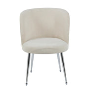 SILLAS SACHA CON PATAS DORADAS Y ASIENTO BLANCO ROTO/BEIGE EN TELA CON EFECTO LINO.