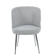 SILLAS SACHA CON PATAS DORADAS Y ASIENTO GRIS EN TELA CON EFECTO LINO.