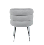 SILLAS SACHA CON PATAS DORADAS Y ASIENTO GRIS EN TELA CON EFECTO LINO.