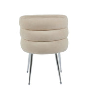 SILLAS SACHA CON PATAS DORADAS Y ASIENTO MOCHA EN TEJIDO EFECTO LINO.