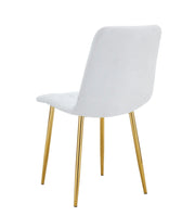 SILLA ELISA CON PATAS DORADAS Y ASIENTO GRIS SERGE.