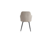 SILLAS KANVAS CON PATAS DE METAL NEGRO EN TERCIOPELO GRIS TOPO. DIMENSIONES 41X45X80CM