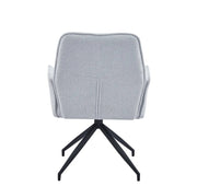 LUTETIA CHAIRS WITH GREY AND BLACK METAL FEETS ROTATING 360º.MEASURING 64X43X90CM