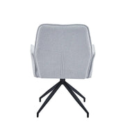LUTETIA CHAIRS WITH GREY AND BLACK METAL FEETS ROTATING 360º.MEASURING 64X43X90CM