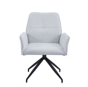 LUTETIA CHAIRS WITH GREY AND BLACK METAL FEETS ROTATING 360º.MEASURING 64X43X90CM