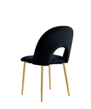 TEDDY CHAIRS IN BLACK VELVET AND GOLD FEETS.MEASURING 49X45X86CM