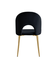 TEDDY CHAIRS IN BLACK VELVET AND GOLD FEETS.MEASURING 49X45X86CM