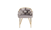 BALLON DESIGN CHAIRS WITH GOLD AND TAUPE FINISH.