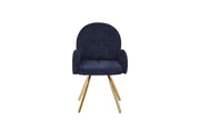 MIMI ARMCHAIR WITH GOLD FEETS IN BLUE.