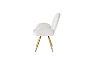 SILLÓN MIMI CON PATAS DORADAS EN BLANCO ROTO/BEIGE.