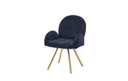 MIMI ARMCHAIR WITH GOLD FEETS IN BLUE.