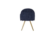 MIMI ARMCHAIR WITH GOLD FEETS IN BLUE.