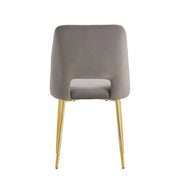 SILLÓN BRITTANY EN TERCIOPELO GRIS CON PATAS DORADAS. MEDIDAS: 50X45X81.5CM