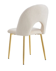SILLAS TEDDY CON TELA TEDDY Y PATAS DORADAS. MIDEN 49X45X86CM