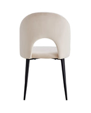 TEDDY CHAIRS WITH BEIGE WITH BLACK FEETS MEASURING 49X45X86CM