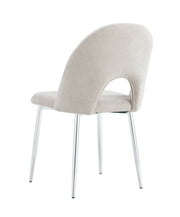 TEDDY CHAIR IN MOCHA CHENILLE WITH SILVER LEGS.