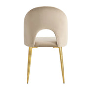 TEDDY CHAIRS IN TAUPE VELVET WITH GOLD FEETS.