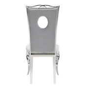 ROYAL CHAIRS WITH GREY VELVET IN SILVER FEETS.